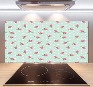 Skleněný panel do kuchynské linky Růže vzor pksh-67081497