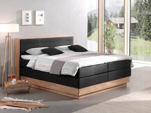 Postel boxspring s úložným prostorem KOLETA dub masiv plocha spaní 160x200