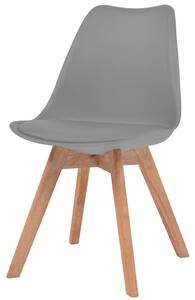 Jídelní židle 6 ks šedé plast