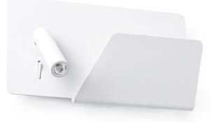 AKCE - SUAU USB nástěnná lampa, bílá, se čtecí LED lampičkou - FARO