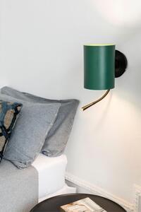 GUADALUPE nástěnná lampa, černá/zelená, se čtecí lampičkou - FARO