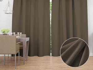 Biante Sametový závěs SV-031 Hnědá khaki 140x140 cm