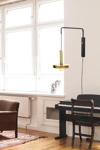 WHIZZ nástěnná nastavitelná lampa, zlatá a černá - FARO