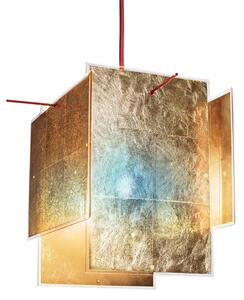 Závěsná svítidlo Ingo Maurer, 24 Karat Blau, stmívatelné, Zlatá / mosazná, Obývací pokoj, Plast, Design
