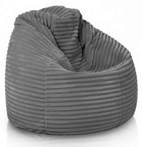 Sedací vak Primabag Giga Sako Velvet tmavě šedá