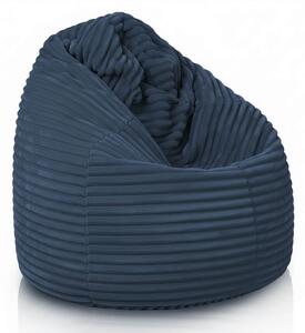 Sedací vak Primabag Giga Sako Velvet tmavomodrá