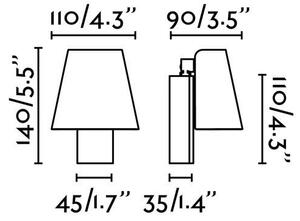 LE PETIT nástěnná lampa, bílá - FARO