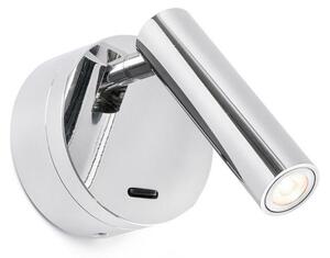 BOC nástěnná lampa na čtení, chrom - FARO