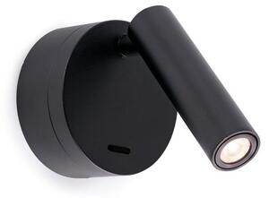 BOC nástěnná lampa na čtení, černá - FARO