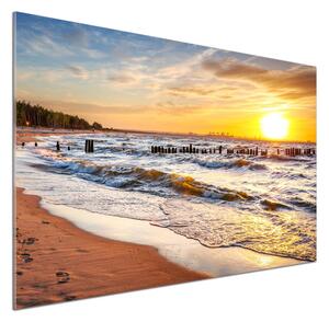 Panel lacobel Západ slunce pláž pksh-67409606