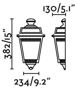 ARGOT rezavá 1/2 nástěnná lampa - FARO