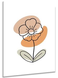 Obraz minimalistický květ na bílém pozadí No4 - 60x90