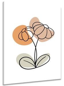 Obraz minimalistický květ na bílém pozadí No1 - 40x60