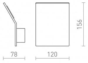 BRUXEL 12 nástěnná bílá 230V LED 6W 3000K - RED - DESIGN RENDL
