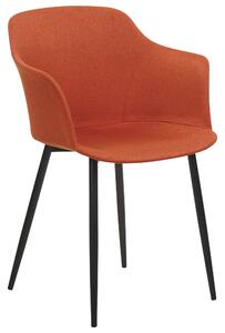 Tkanina Jídelní židle Sada 2 ks Oranžová ELIM