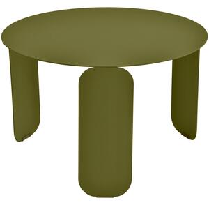 Zelený kovový zahradní konferenční stolek Fermob Bebop 60 cm - odstín pesto