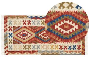 Vlněný kelimový koberec 80 x 150 cm vícebarevný OSHAKAN