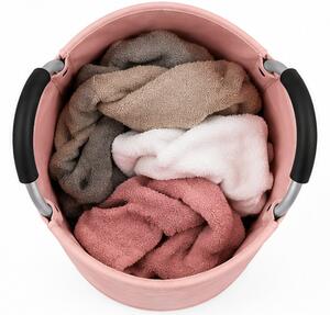 Koš na prádlo, 82 l, látka, 72x38x38 cm, růžová, Dekorino KP20260002