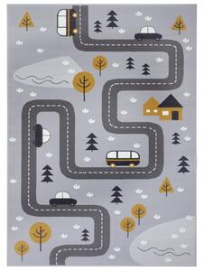 Hanse Home, Dětský kusovy koberec Adventures 104535 Grey/mustard | Šedá Typ: 80x150 cm