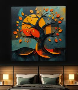 Obraz na plátně - Strom života Sluneční soulad FeelHappy.cz Velikost obrazu: 60 x 60 cm