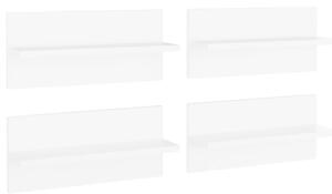 Nástěnné police 4 ks bílé 40 x 11,5 x 18 cm dřevotříska