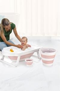 L'essentiel Dětská vanička s kbelíky Bathylda růžovo-bílá