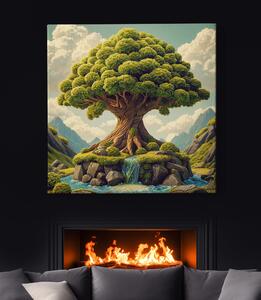 Obraz na plátně - Strom života Wild Brocco FeelHappy.cz Velikost obrazu: 40 x 40 cm