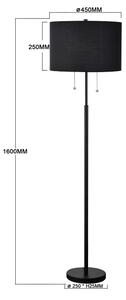 Stojací lampa FOGO 2xE27/15W/230V černá