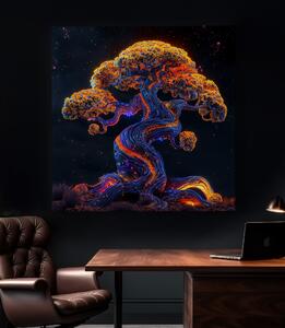 Obraz na plátně - Strom života Vesmírná míza FeelHappy.cz Velikost obrazu: 60 x 60 cm