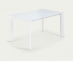 AXIS GLASS WHITE rozkládací jídelní stůl 140 (200) cm
