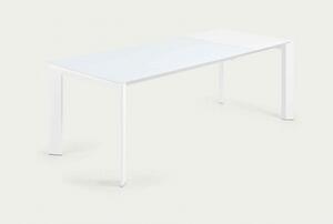 AXIS GLASS WHITE rozkládací jídelní stůl 160 (220) cm