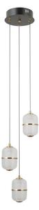 ITALUX PND-34375-3-BK - LED Lustr na lanku ALANI 3xLED/5W/230V 3000K černá/zlatá