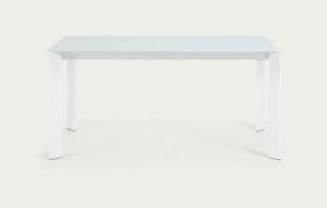 AXIS GLASS WHITE rozkládací jídelní stůl 160 (220) cm