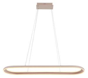 LED Lustr na lanku CASHMERE LED/80W/230V 30x100 cm béžová