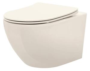 REA-C5500 - Závěsné WC s prkénkem CARLO MINI TORNADO RIMLESS keramika/krémová