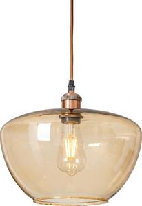 Lustr na lanku SEVENTIES E27/60W/230V kouřová/hnědá