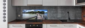 Panel do kuchyně Dřevěný most pksh-68963234
