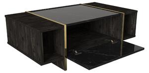 Konferenční stolek VEYRON černá/zlatá
