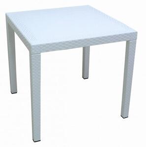 Zahradní stůl Ratan Lux, 73 x 75,5 x 75,5 cm, bílá