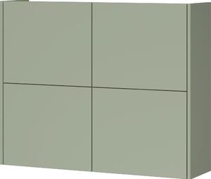 Šedozelená matná závěsná skříňka 97x79x27 cm Binetto – Germania