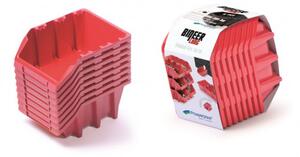 Prosperplast Set úložných boxů 8ks BINEER LONG SET 160x98x160 červený KBILS16-3020-XG