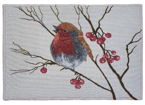 Prostírání MOTIV ptáček smetanovočervená prostírání cca 30 x 45 cm