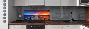 Panel do kuchyně Dřevěný most pksh-70190870