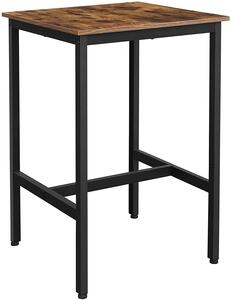 VASAGLE Barový stolek hnědý 60 x 92 x 60 cm