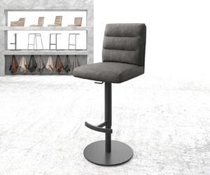 DELIFE Barová židle Pela-Flex vintage antracitová otočná podnož výškově nastavitelná kovová