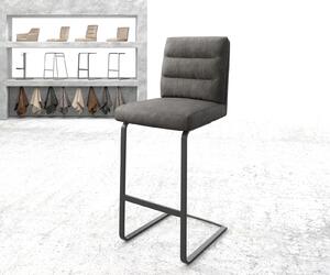 DELIFE Barová židle Pela-Flex vintage antracitová konzolová podnož plochá kovová