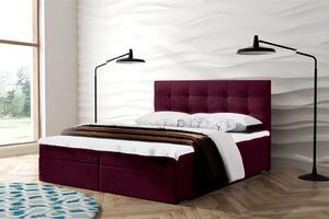 Čalouněná postel ARIEL 90x200 cm Odstín látky: Vínová (Lux 17) - eTapik