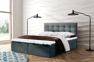 Eka Kontinentální čalouněná postel Oslo - Cassablanca (90x200 cm) Barva látky Trinity: (2313) Modrá