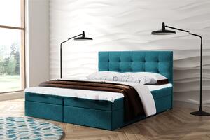 Eka Kontinentální čalouněná postel Oslo - Cassablanca (90x200 cm) Barva látky Trinity: (2313) Modrá