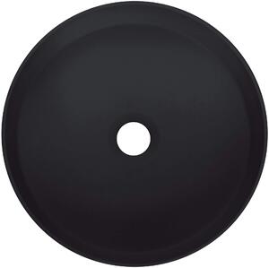 Deante Silia, granitové umyvadlo na desku 36x36x12,5 cm, černá matná, DEA-CQS_NU4S